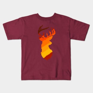 8-Bit Pixel Deer Hunting Kids T-Shirt